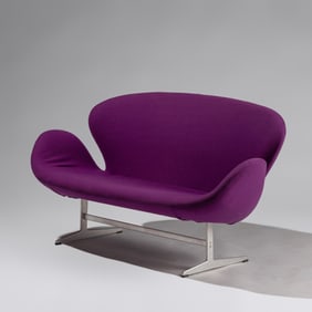 Arne Jacobsen (Danish, 1902–1971) Swan settee, model 3321 for Fritz Hansen
