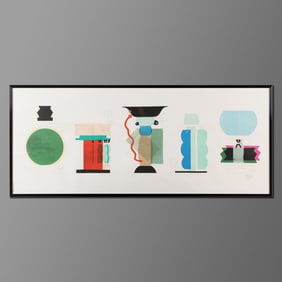 Ettore Sottsass (Italian, 1917–2007) Untitled (vases) lithograph