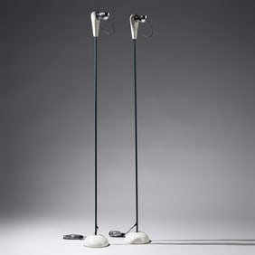 Achille Castiglioni (Italian, 1918–2002) Pair of Bibip floor lamps for FLOS, USA