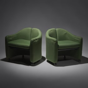 Eugenio Gerli (Italian, 1923–2013) Pair of Split-Back lounge chairs for Tecno, c. 1960