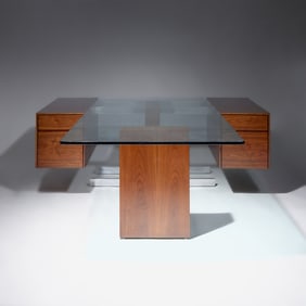 Vladimir Kagan (American, 1927–2016) Cantilevered partner's desk, 6990 series USA, c. 1970