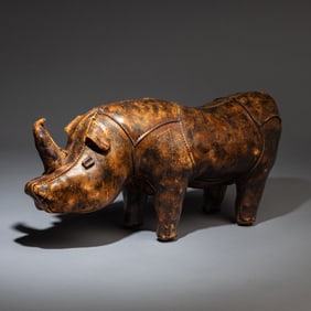 Dimitri Omersa (Yugoslavian, 1927–1985) Rhinoceros footstool for Omersa, c. 1960