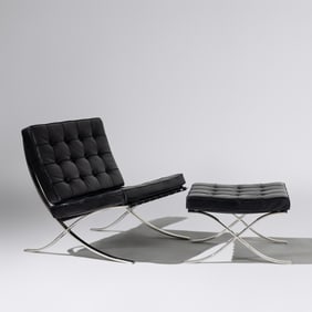 Mies van der Rohe (German-American, 1886–1969) Barcelona chair and ottoman Gerald R. Griffith