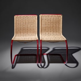 Ludwig Mies van der Rohe (German, 1886–1969) Pair of MR 10 Chairs, designed 1927 for Thonet,