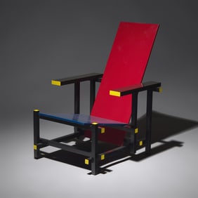 Gerrit Rietveld (Dutch, 1888–1964) Red Blue chair, 1918 / c. 1990 for Cassina, Italy