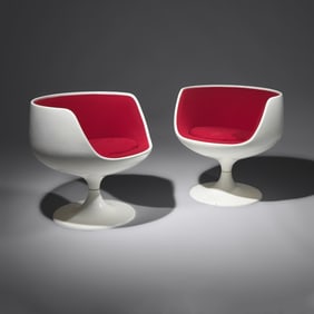 Eero Aarnio (Finnish, b. 1932) Pair of Cognac chairs