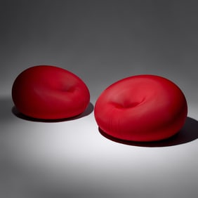 Tullio Eugenio Regge (Italian, 1931-2014) Pair of Detecma chairs, designed 1967 for Gufram, Italy