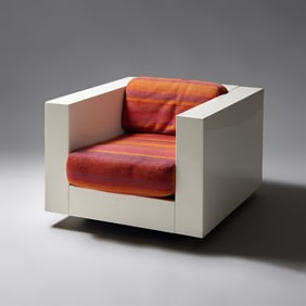 Massimo Vignelli (Italian, 1931–2014) Saratoga cube chair Poltronova, distributed by Stendig