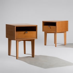 George Nelson (American, 1908–1986) Nightstands, model 4615 Herman Miller