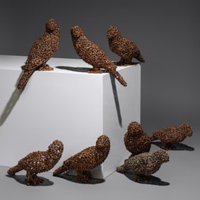 John McQueen (American, 1943-2025) Of A Feather, 2002 (group of eight)