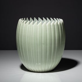 Cliff Lee (American, b. 1951) Fluted Celadon bowl, 1995