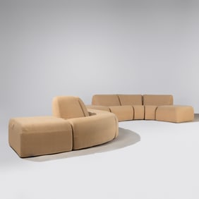 John Mascheroni (American, b. 1932) Nine-piece Tappo modular sofa system, Vecta, 1973