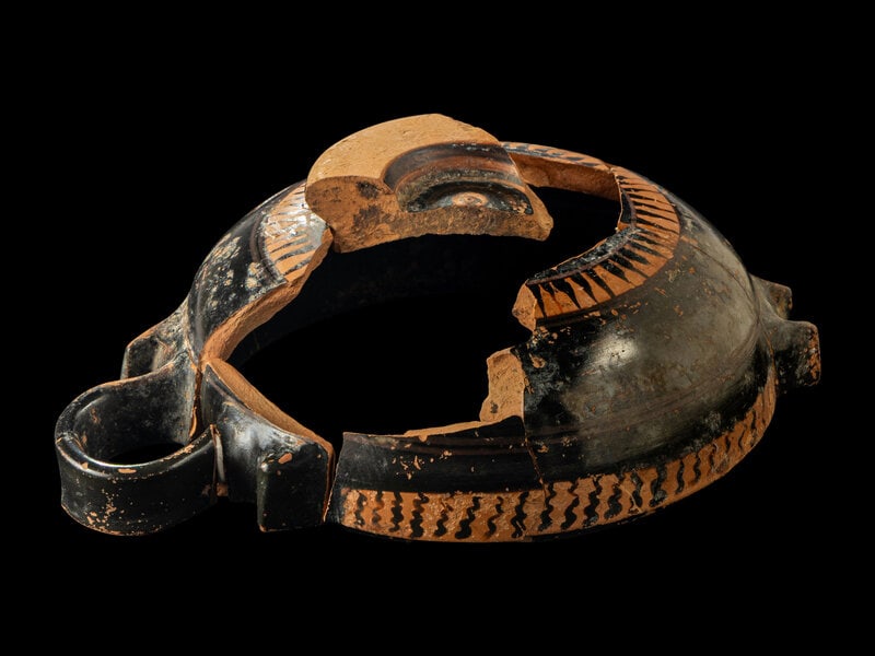 Five Attic Black-Glazed Lekanis Fragments (1 of 4)