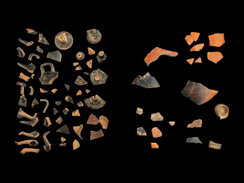 76 Greco-Roman Terracotta Vase Fragments (1 of 2)