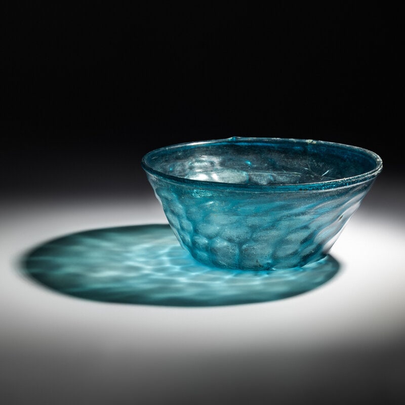 An Islamic Blue Glass Dish (1 of 6)