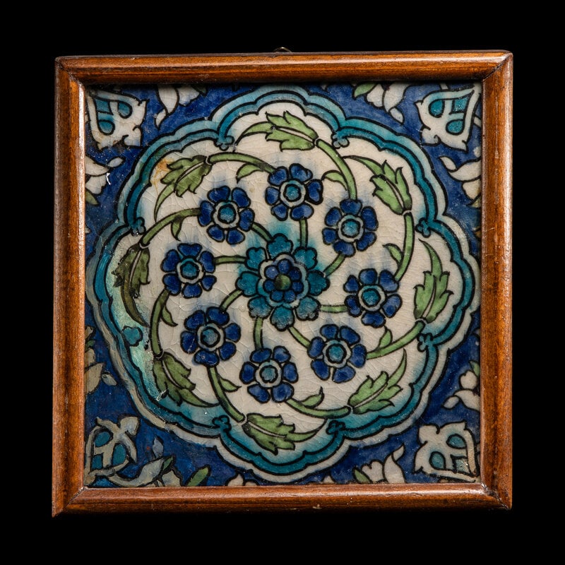 An Ottoman Glazed Ceramic Tile (1 of 3)