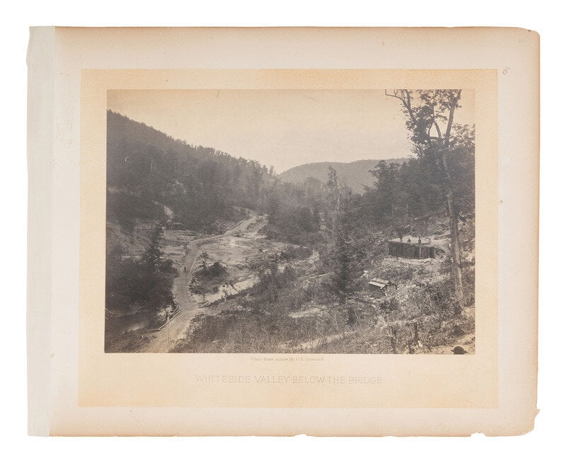 [CIVIL WAR] BARNARD, George N, (1819-1902), photographer. Whiteside Valley Below the Bridge, ca 1865 (1 of 2)