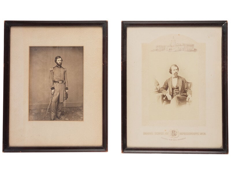 [CIVIL WAR]. 2 photographs of Union officer and government official Charles M. Hamilton.  (1 of 2)