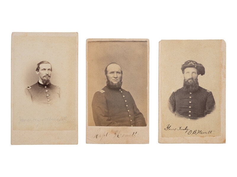 [CIVIL WAR]. Hewett brothers of Maine Civil War archive incl. CDVs and correspondence.  (1 of 13)