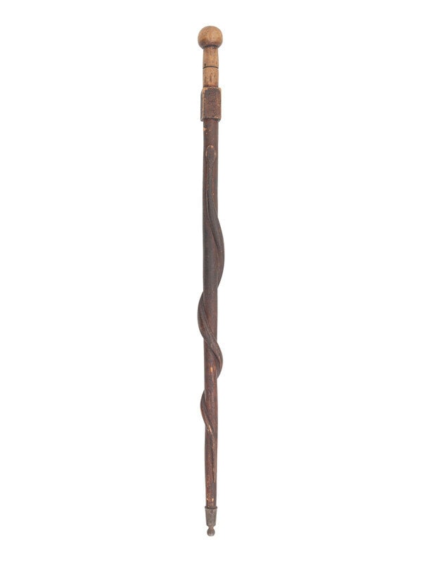 [CIVIL WAR]. Camp Chase, Ohio, folk art carved walking stick.  (1 of 6)