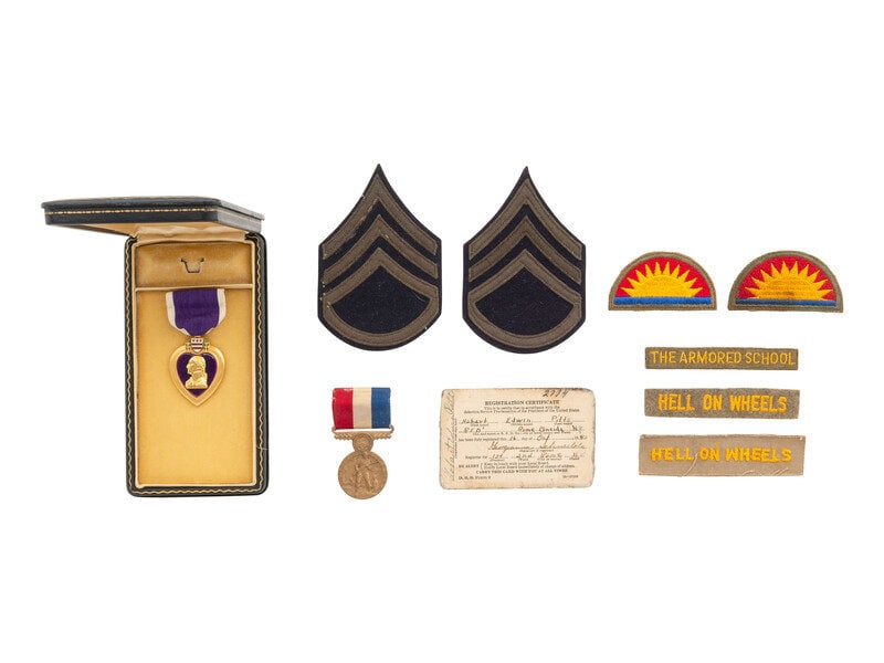 [WORLD WAR II]. Archive of Sgt. Hobart Pitts 41st Armored Infantry Regt. 2nd Armored Division, KIA.  (1 of 3)