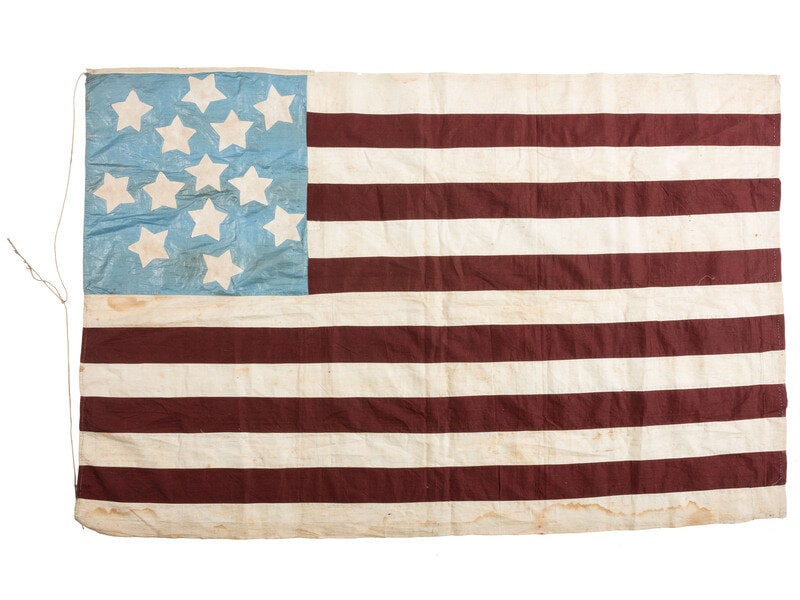 [FLAGS]. 13-star American flag constructed in 1883.  (1 of 3)