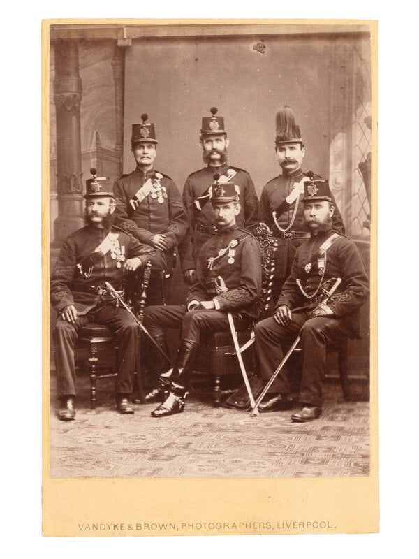 [EARLY PHOTO] English album presented to Capt. Bradley cont. 140+ photos, incl. military subjects.  (1 of 8)