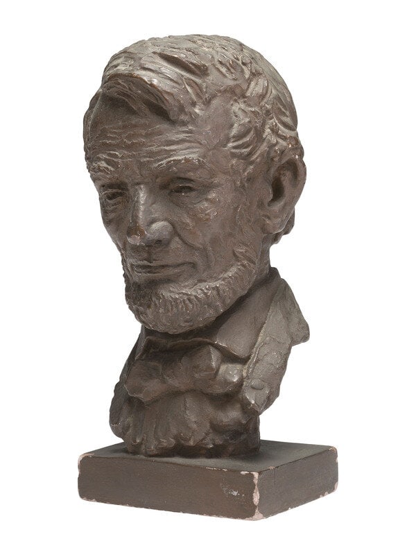 [LINCOLNIANA]. DAVIDSON, Jo (1883-1952), artist. Plaster bust of Abraham Lincoln.  (1 of 4)