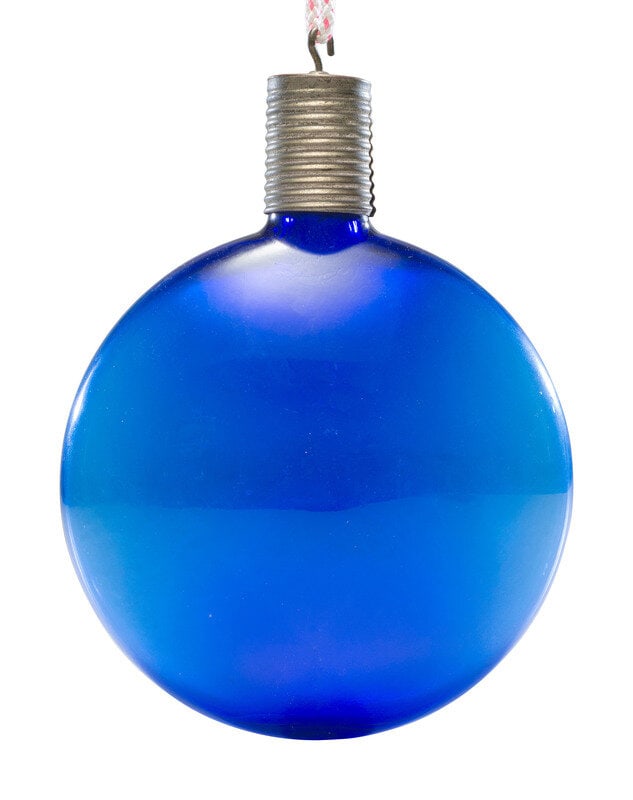 [AMERICANA]. Cobalt blue hand grenade fire extinguisher.  (1 of 2)