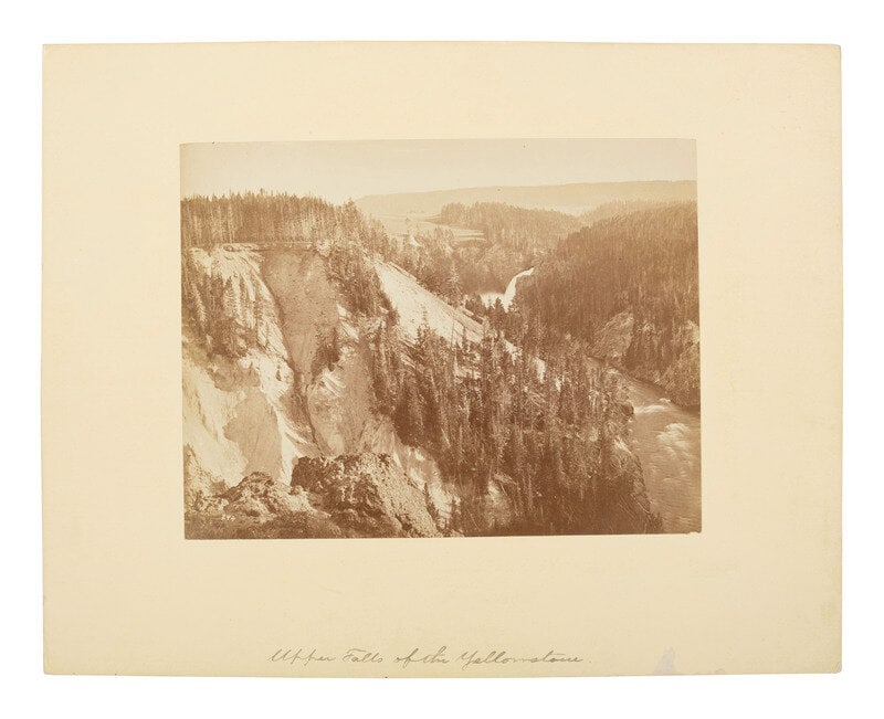 JACKSON, William Henry (1843-1942), photographer. Upper Falls of the Yellowstone, ca 1880. (1 of 1)