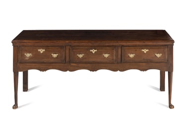 A Queen Anne Oak Welsh Dresser Base