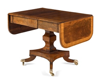 A Regency Figured Mahogany Sofa Table