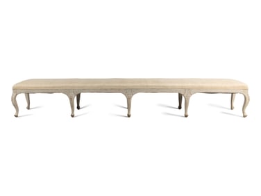 A Gustavian Style White-Painted Bench