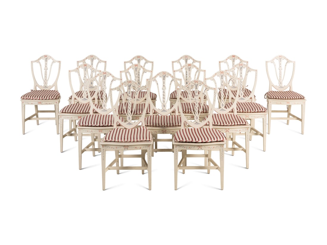 A Set of Thirty Georgian Style Painted Dining Chairs (1 of 20)