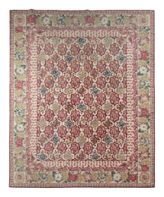 A Floral Pattern Hooked Rug