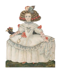 A Painted Wood Dummy Board