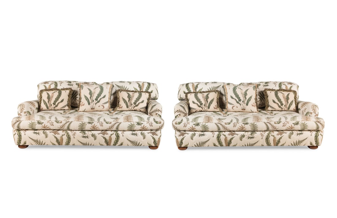 A Pair Custom Quilted Sofas (1 of 18)