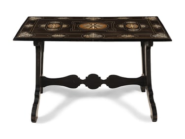 A North Italian Marquetry Trestle Table