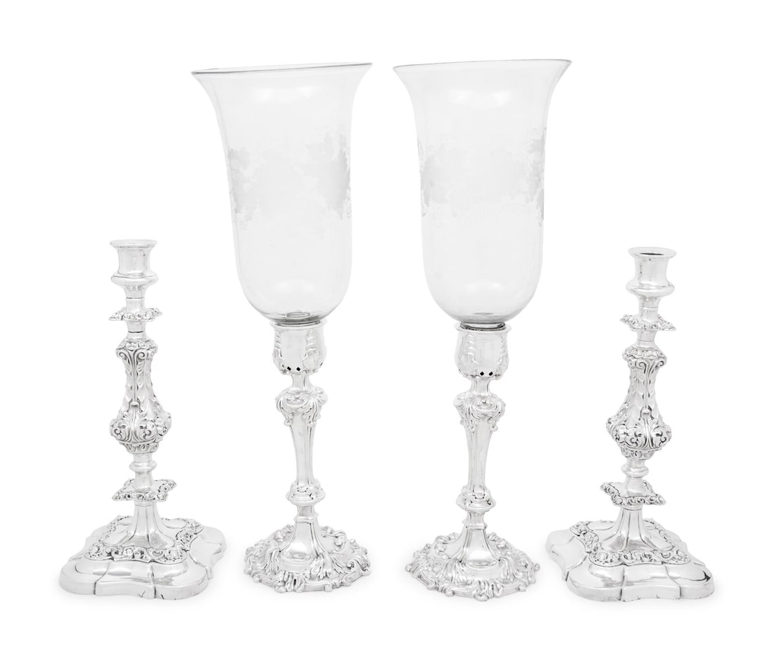 Two Pairs of Silver-Plate Candlesticks (1 of 18)