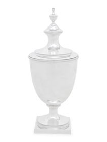 A Tiffany and Co. Silver Covered Urn