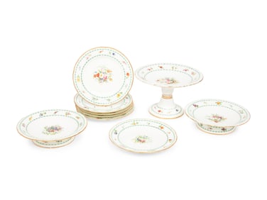 A Continental Porcelain Dessert Service