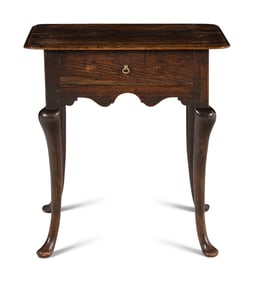 A Queen Anne Style Oak Side Table