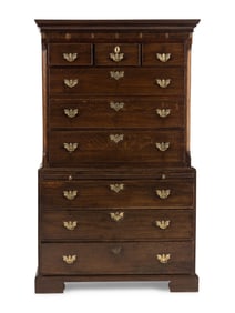 A George III Oak Chest-on-Chest