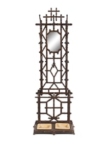 A Victorian Painted Cast Iron Bamboo-Form Hall Tree