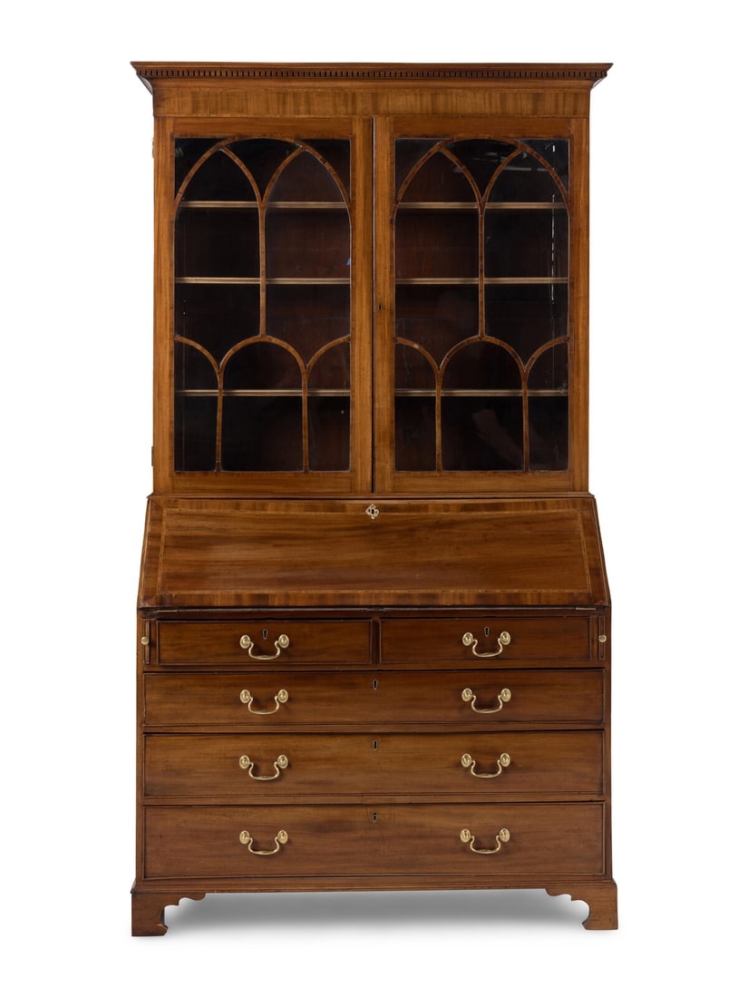 A George III Mahogany Bureau Bookcase (1 of 19)