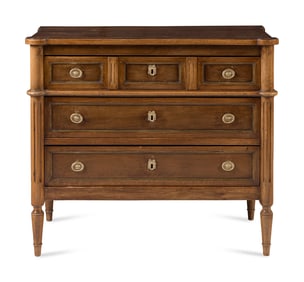 A Directoire Walnut Chest of Drawers