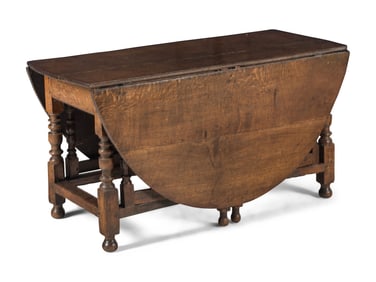 A William and Mary Oak Gate Leg Table