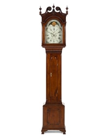 A Chippendale Walnut Long Case Clock