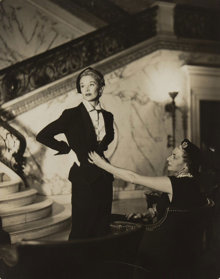 Fernand Fonssagrives, (French, 1910-2003), Lisa Fonssag: Fernand Fonssagrives (French, 1910-2003) Lisa Fonssagrives and Pauline Trigere (together with four other works) gelatin silver prints 12 1/4 x 11 inches (each). Property from the Collection of Mr. and