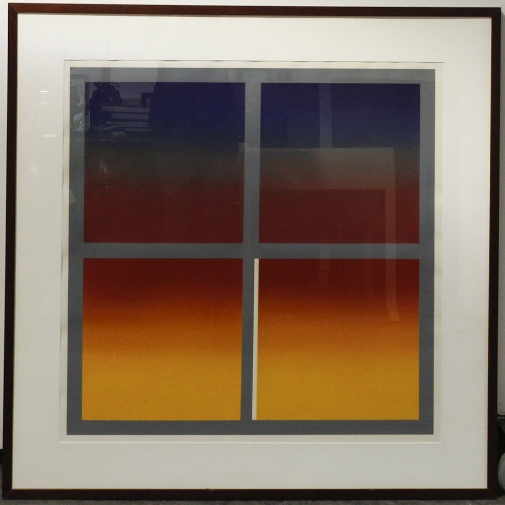 Herbert Bayer, (Austrian, 1900-1985), At Dusk: Herbert Bayer (Austrian, 1900-1985) At Dusk silkscreen signed Bayer (lower right) 38 x 29 1/2 inches.